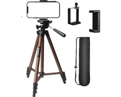 Universeel XL Smartphone & Camera Tripod Statief – Reisstatief 125CM – Stevig en Compact