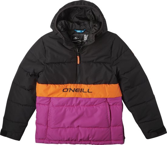 O'Neill Jas Girls O'RIGINALS PUFFER ANORAK Black Out Colour Block Sportjas 116 - Black Out Colour Block 52% Polyester, 48% Gerecycled Polyester