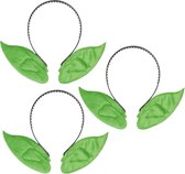 3x stuks diadeem met groene Elfjes/Elven verkleed punt oren