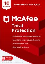 McAfee Total Protection 2022 10 apparaten 1 jaar - Fysieke verpakking