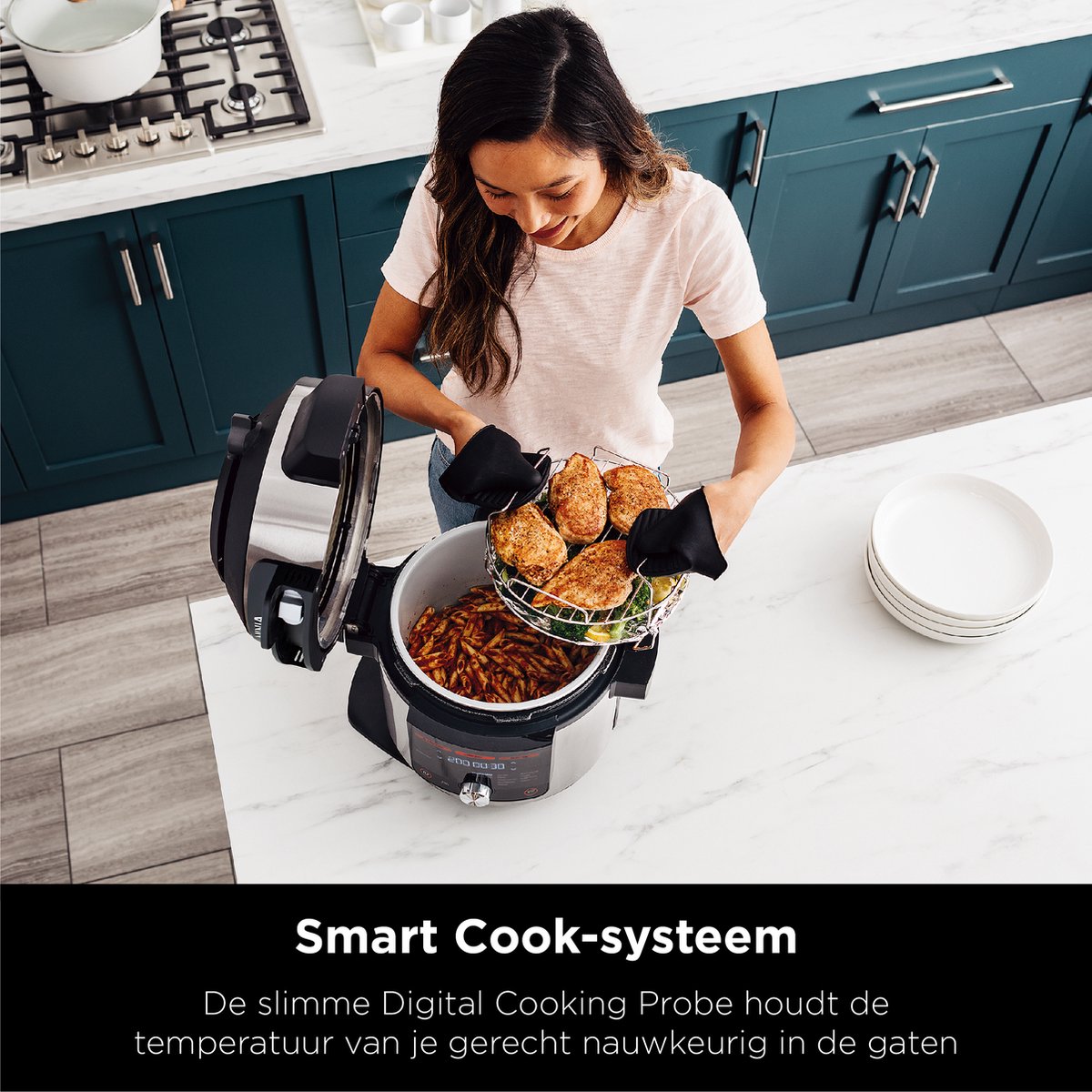 Afbeelding 2 van Ninja Foodi OL750EU Multicooker - 14 Kookfuncties - 7,5 Liter - Inclusief Airfryer, Broodbakmachine, Stomen, Grillen