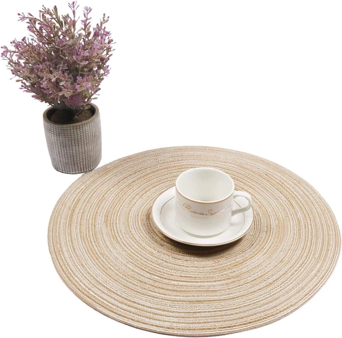 Lot De 4 Sets De Table Boho Mandala 45x32 Cm - Lin Résistant à L'Eau Ethnique Style Bohème