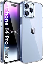 Hoesje geschikt voor iPhone 14 Pro Max Back Cover Hoesje - Transparant Silicone case - Hoesje geschikt voor iPhone 14 Pro Max Hoesje - Perfect fit met Camera Bumper