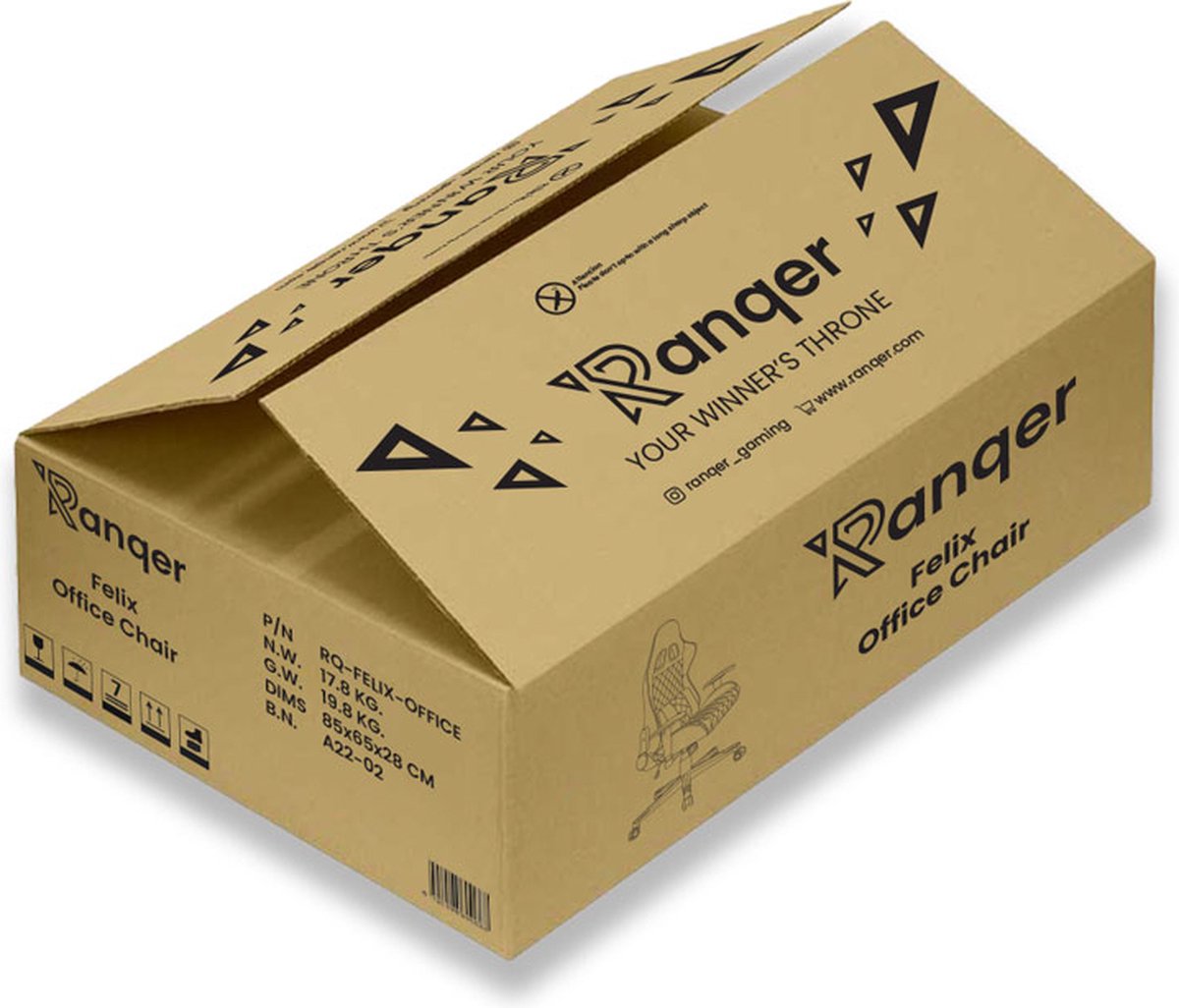 Ranqer Felix Gamingstoel - Ergonomisch en Verstelbare - afbeelding 3