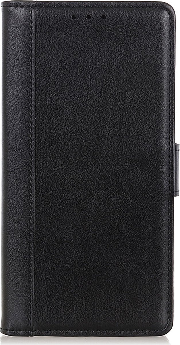 Shop4 - Xiaomi 12 Hoesje - Wallet Case met Pasjeshouder Grain Zwart