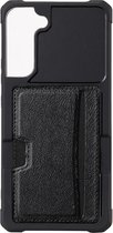Shop4 - Samsung Galaxy S22 Plus Hoesje - Harde Back Case met Opbergvak Zwart