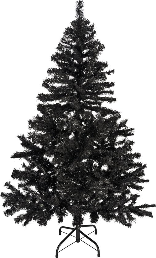 Zwarte kunst kerstboom/kunstboom 150 cm - Kunst kerstbomen / kunstbomen