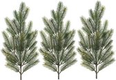 3x Branches de Noël vertes / branches de sapin 66 cm Décorations de Noël - Branches artificielles vertes / branches de sapin