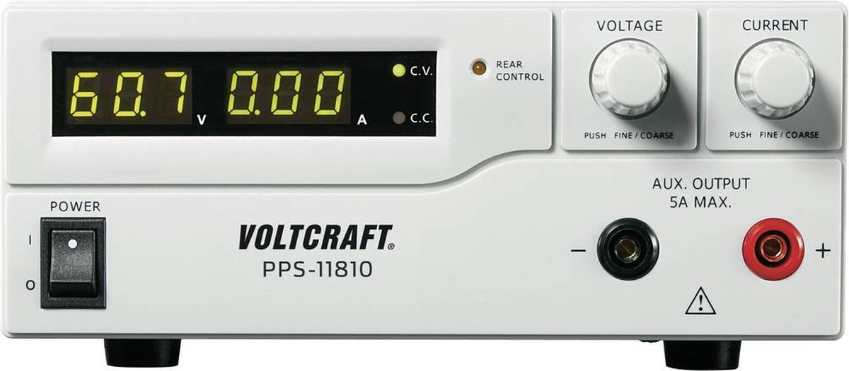 VOLTCRAFT PPS-11810 Labvoeding, regelbaar 1 - 18 V/DC 0 - 10 A 180 W USB, Remote Programmeerbaar Aantal uitgangen: 2 x