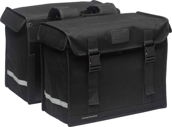 New Looxs Basic Canvasbag Camping Dubbele Fietstas - 66 liter - Zwart