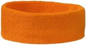 Sportdag hoofd zweetbandjes oranje 5x - Hoofdbandjes team kleur oranje