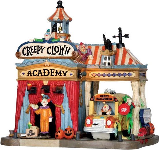 Lemax - Creepy Clown Academy -  With 4.5v Adaptor