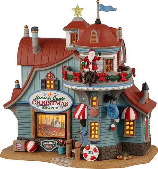 Lemax - Seaside Santa Xmas Shoppe, B/o Led - Kersthuisjes & Kerstdorpen