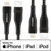 2x MOJOGEAR Apple Lightning vers USB-C Extra fort [DUOPACK]