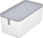 iDesign - Cade Opbergbox met Deksel - Kunststof - Wit