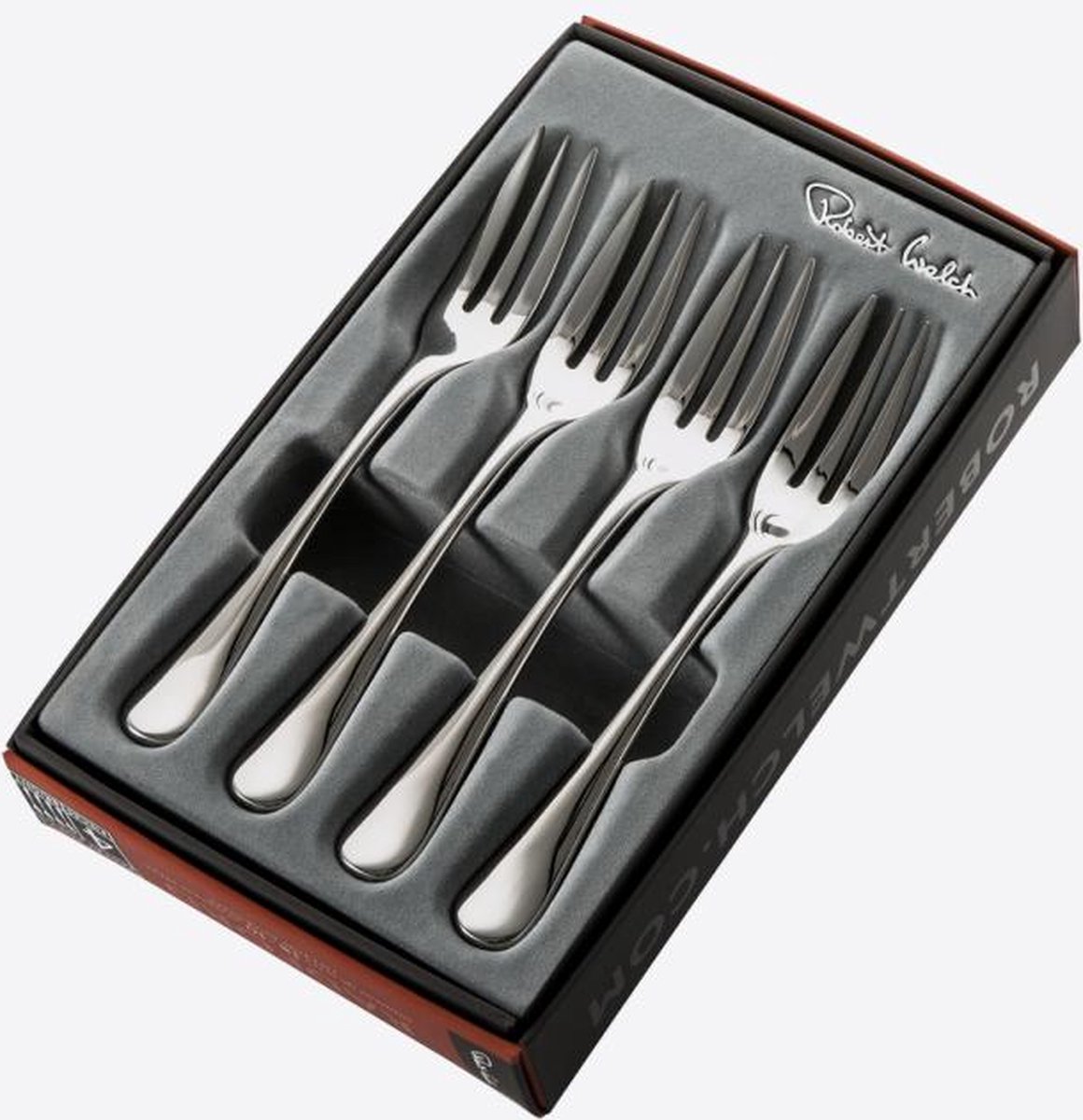 Robert Welch Radford set van 4 taartvorken uit rvs 16.3cm