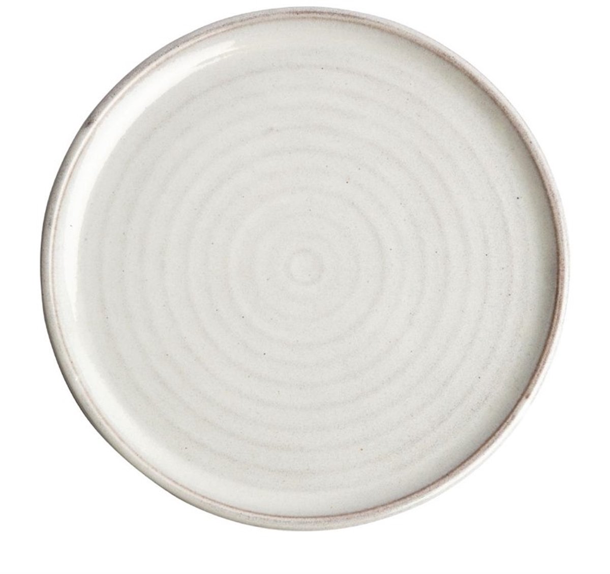 Olympia Canvas ronde borden met smalle rand wit 26,5cm