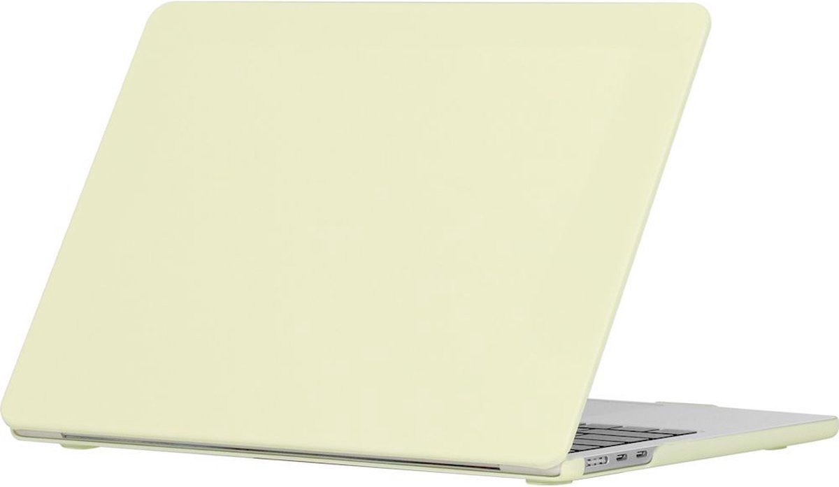 Mobigear - Laptophoes geschikt voor Apple MacBook Air 13 Inch (2022-2024) Hoes Hardshell Laptopcover MacBook Case | Mobigear Cream Matte - Geel - Model A2681