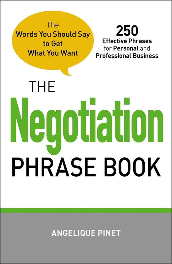 The Negotiation Phrase Book - cover