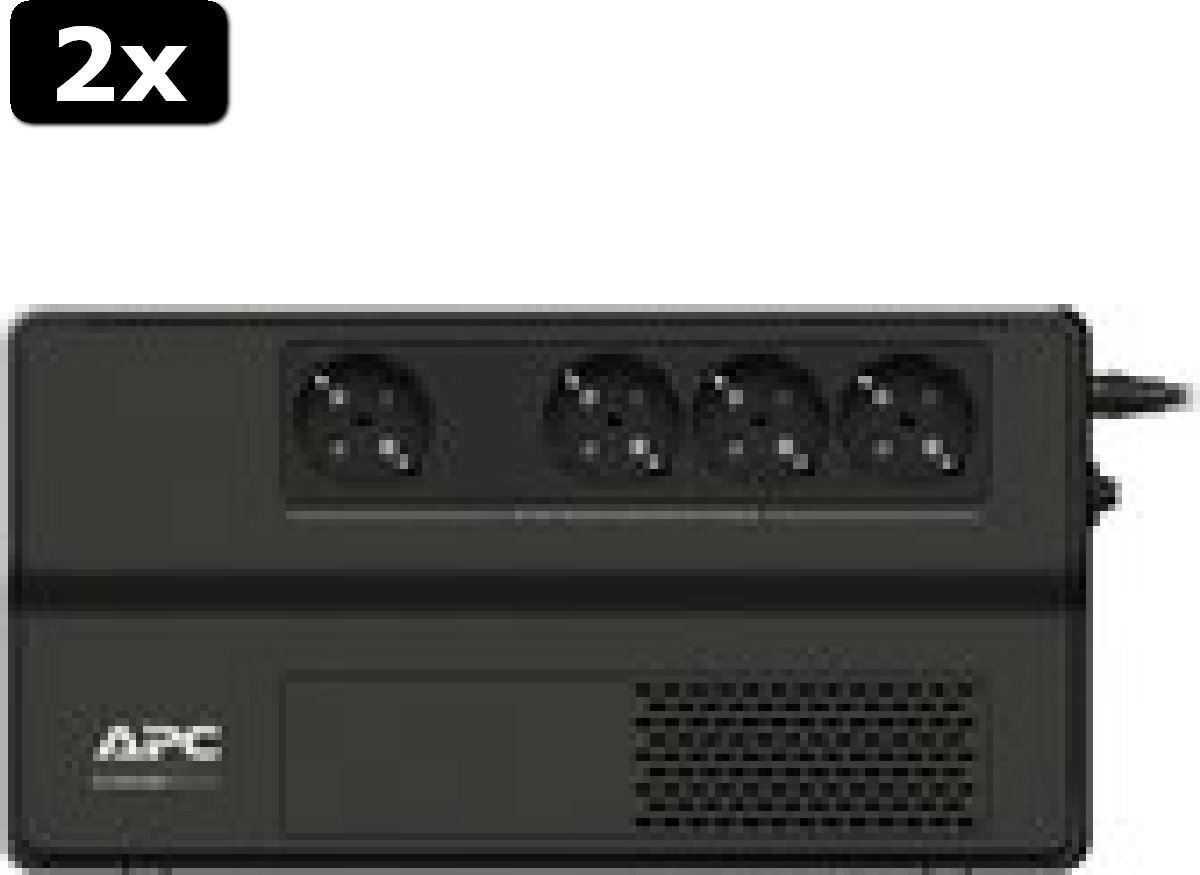 2x APC Easy-UPS BV500I-GR Noodstroomvoeding - 500VA, 4x stopcontact ...