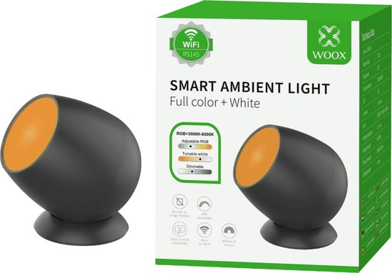 Woox R5145 Slimme Ambiant lamp | Smart Ambient RGB lamp zwart