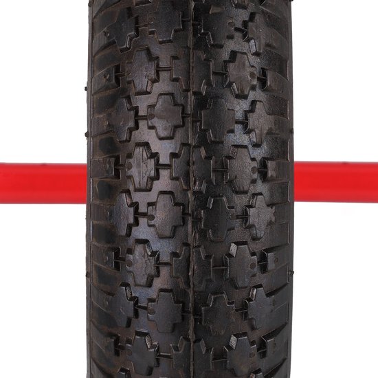 Relaxdays kruiwagenwiel - 3.50-8 - luchtband - stalen velg - met as - tot 120 kg - zwart-rood van Relaxdays — afbeelding 5