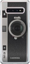 Casimoda® hoesje - Geschikt voor Samsung s10 - Camera - Backcover - Siliconen/TPU - Zwart