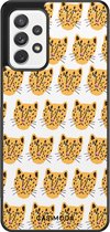 Casimoda® hoesje - Geschikt voor Samsung Galaxy A72 - Got My Leopard - Zwart TPU Backcover - Luipaardprint - Geel