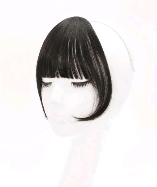 Pony in clip haar extensions zwart