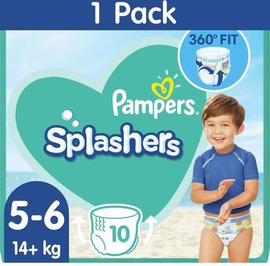 Pampers Splashers - Maat 5-6 (14+ kg) - 10 Wegwerpbare Zwemluiers