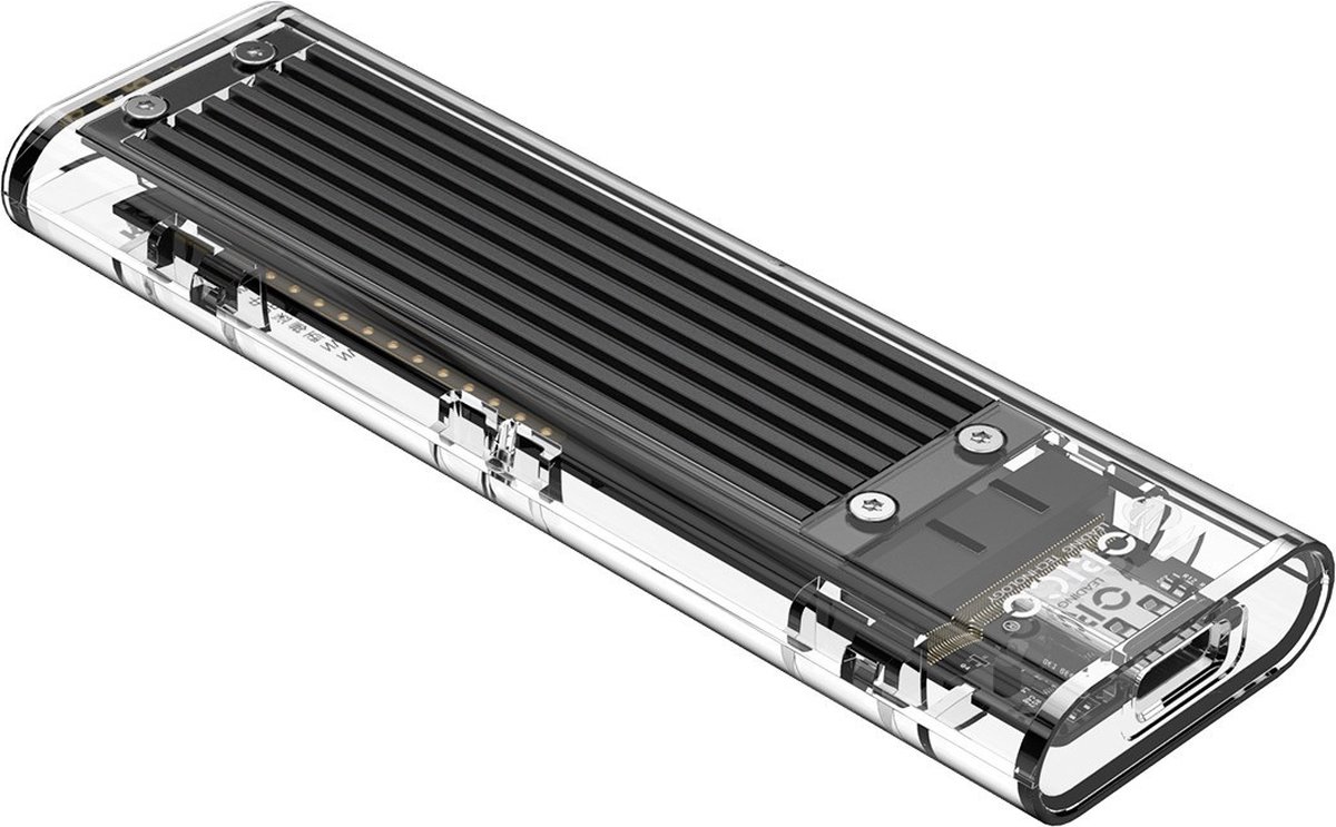 Orico NVMe M.2 SSD behuizing 10Gbps - Transparant - Blauw aluminium