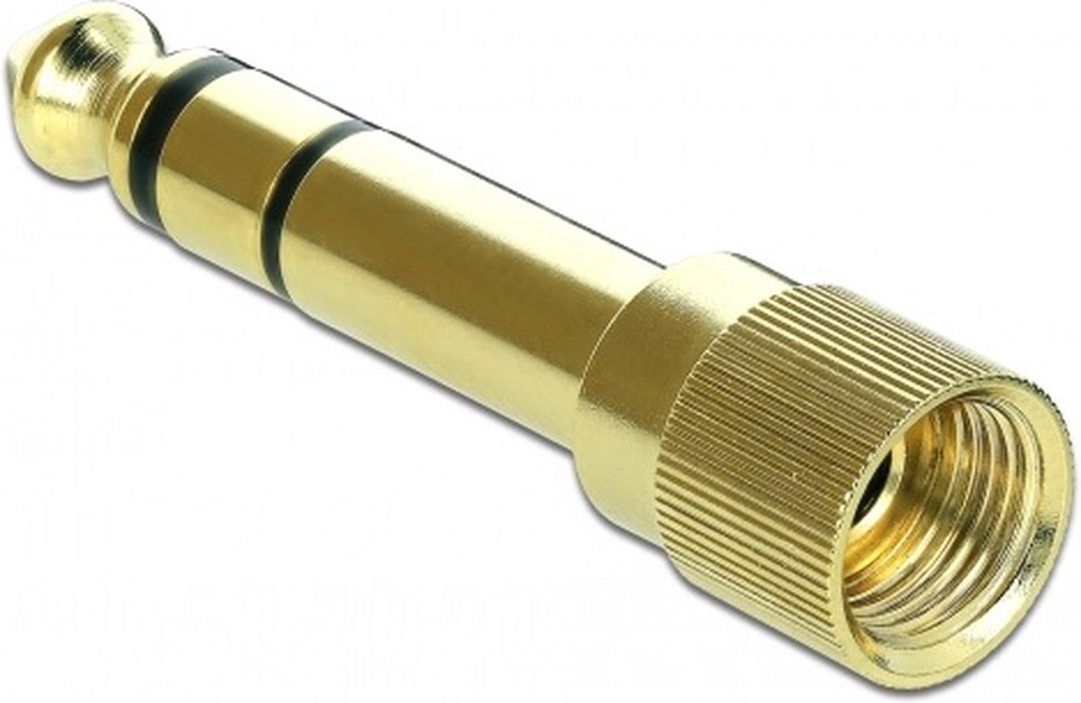 DeLOCK 66390 tussenstuk voor kabels 3.5 mm 6.35 mm Goud