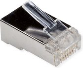 RJ45 krimp connectoren (STP) voor CAT6 netwerkkabel (vast/flexibel) - 10 stuks