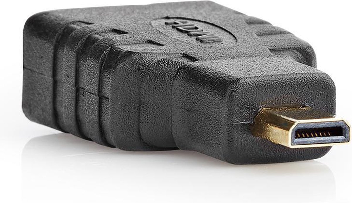 Goobay HDMI Adapter - HDMI (v) naar Micro HDMI (m) verguld - Zwart