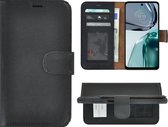 MoDo hoesje voor Motorola Moto G62 5G - Leer Book Case - Zwart