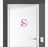 Sticker pour porte avec nom - Senna - Rose