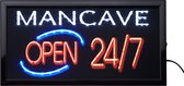 Led bord Mancave - Led bord - Led - Mancave - Verlichting - Led sign - Neon sign - Led lamp - Ledbord - Led verlichting - Decoratie - Led lights - Mancave Decoratie - 50 x 25 cm - Cave & Garden