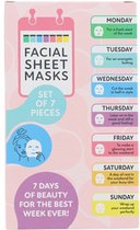 7 Days mask - 7 dagen gezicht masker - Multicolor - Set van 7