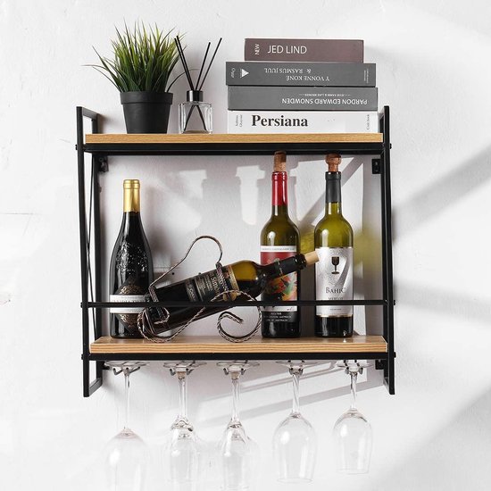 wijnrek , wijnopslag rek, Wijn Display planken ,glashouder, huis, keuken en  bar | bol