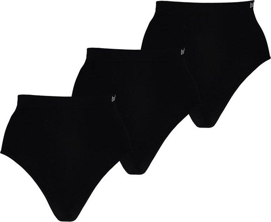 Bamboe Slip High Waist | Zwart | 3-Pak | Maat L | Dames ondergoed | Dames slips | Ondergoed dames volwassene | Boxershort dames | Bamboe | Bamboe ondergoed dames | Bamboo | Apollo