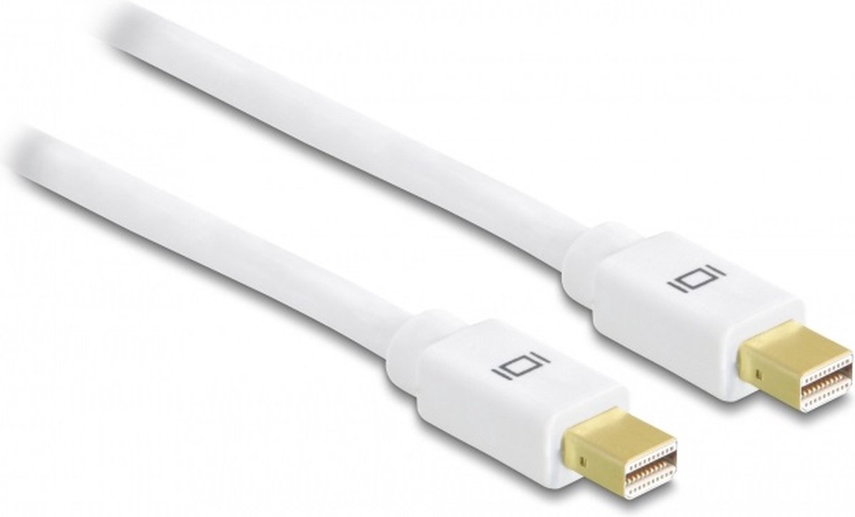 Delock - Mini DisplayPort Beeldscherm Kabel - wit - 2 meter