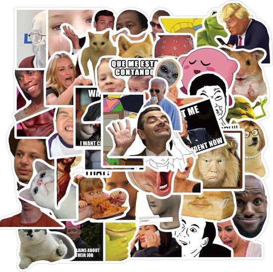Memes Extra Stickers - set 50 stuks - Laptop Stickers - Stickervellen | bol