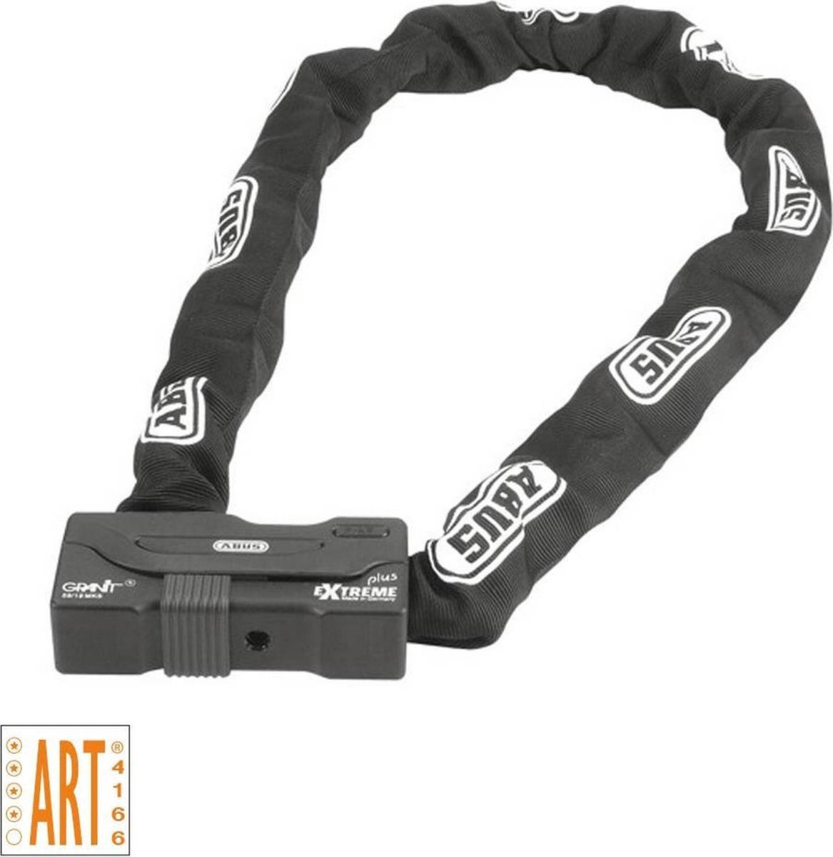 Motorslot ABUS Kettingslot - GRANIT™ Extreme XPlus 59 - Security level 20 - ART-4 zwart - 110 cm - geschikt voor motoren