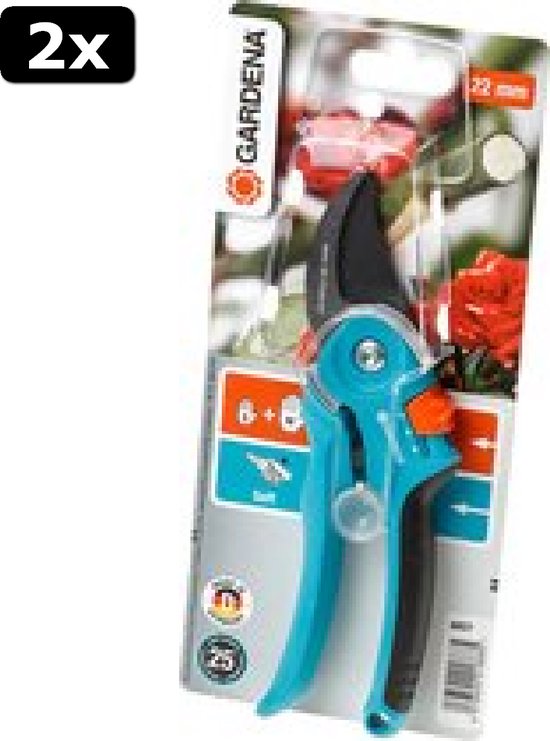 GARDENA Classic Bypass Snoeischaar 22mm Takkenknipper Vers Hout Bloemen Snoeien Ergonomisch Softgrip