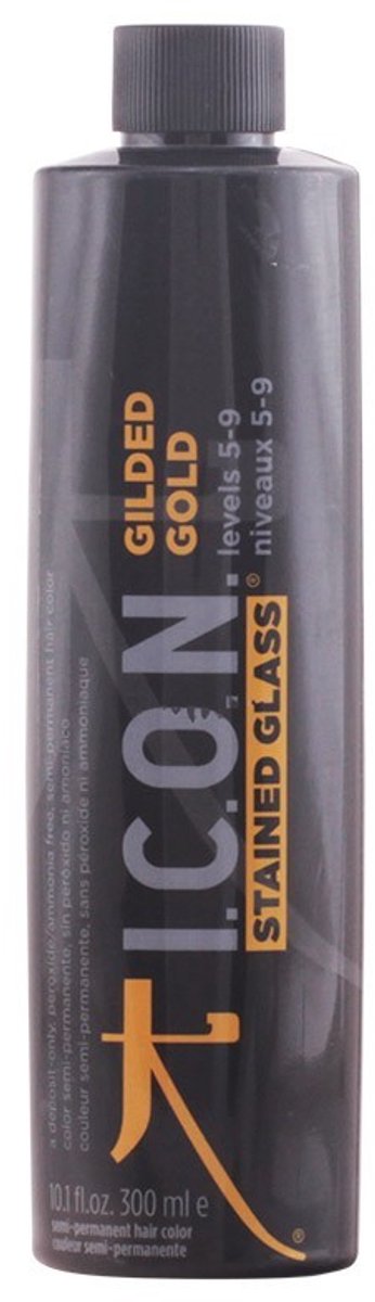Haarkleur Zonder Ammoniak Stained Glass Gilded Gold I.c.o.n. Stained Glass Gilded Gold (300 ml) Nº 5-9 300 ml
