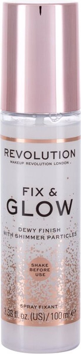 Makeup Revolution - Fix & Glow Dewy Finish - Brightening Makeup Fixation Spray