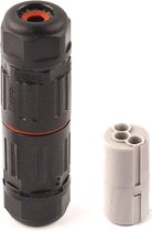 Waterdichte kabel verbinder - CDF-M3 - 3-polig - Ø 4-7 mm - IP64 - Zwart