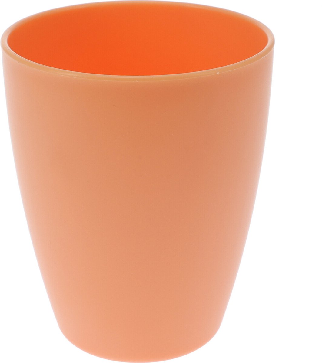 Goedkoopste 1x drinkbekers kunststof 340 ml oranje - Limonade bekers - Campingservies/picknickservies