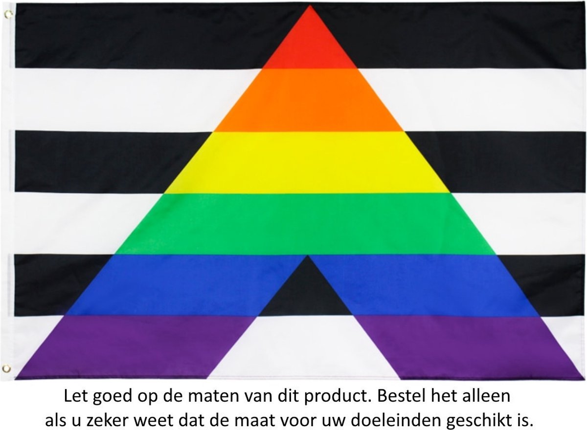 Drapeau Allié Hétéro 150x90CM LGBT LGBTQIA Allié Hétérosexuel Droits égaux