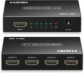 Répartiteur HDMI 1 en 4 sorties, répartiteur HDMI 1x4 prenant en charge 4K @ 60Hz Full HD 1080P et 3D, compatible avec Xbox Playstation TV LCD moniteur Ordinateur lecteur Blu- Ray